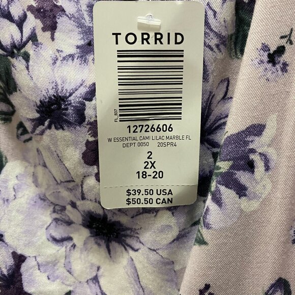 Torrid Lavender Purple Floral Print Tank - Picture 10 of 11